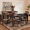 Baxton Studio Salem Sand Upholstered and Dark Brown Finished Wood 7-Piece Dining Set 171-10953-10519 - alternate 6